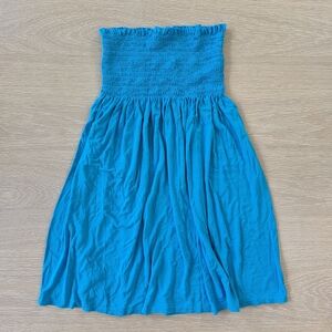 Blue Strapless Dress